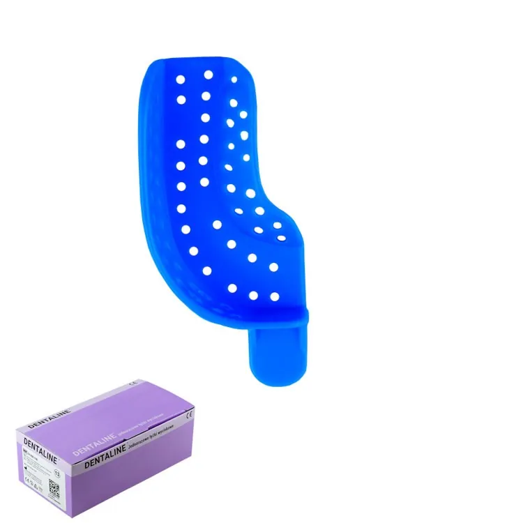 27614-DENTALINE-Jednorazowa-lyzka-wyciskowa-niebieska-polowkowa-gorna-prawa-dolna-lewa-fig.-22-25-szt